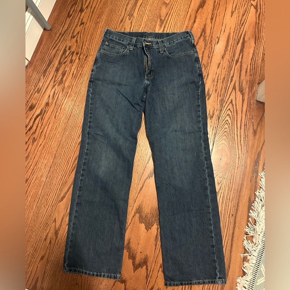 Carhartt Relaxed Fit Jeans in Dark Blue Denim